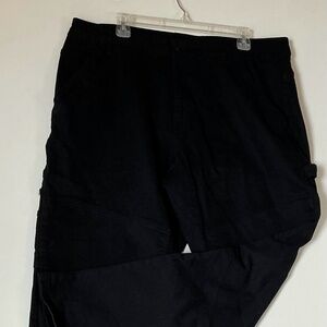 NWOT CAT Caterpillar men’s black  pants 38 x 32 double knee work play
